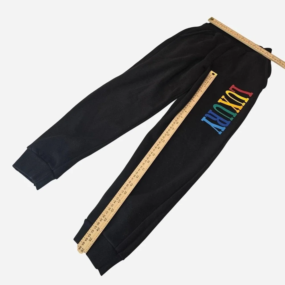 Brooklyn's Best Black Sweatpants Luxury Colorful kids- 14/16